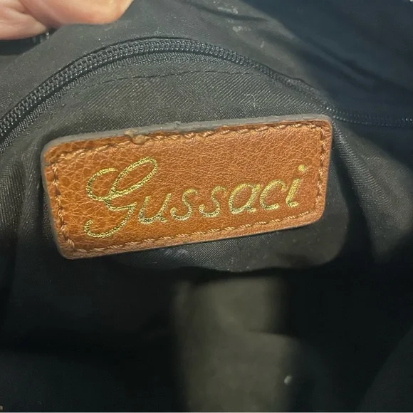 Gussaci Italy Crossbody Handbag Women Black/BrownFaux Leather Lined Purse - Picture 3 of 8